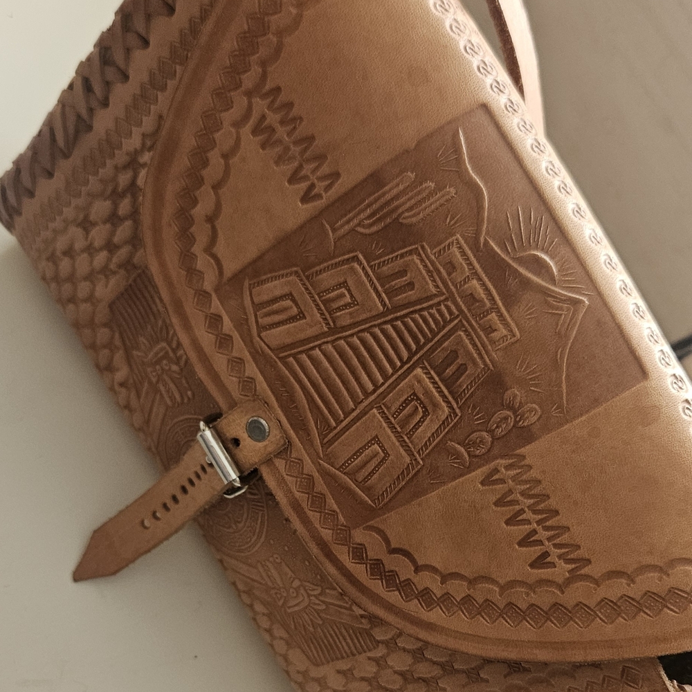 Handcrafted Brown Leather Women Crossbody Mexican Bag
